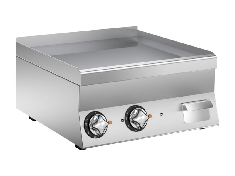 Mareno FT66EL2 Flatgrill 600 mm, elektrisk, glatt støpejern