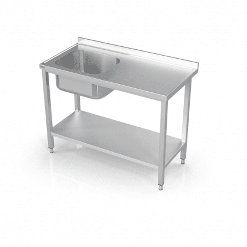 Rustfri Benk med kum