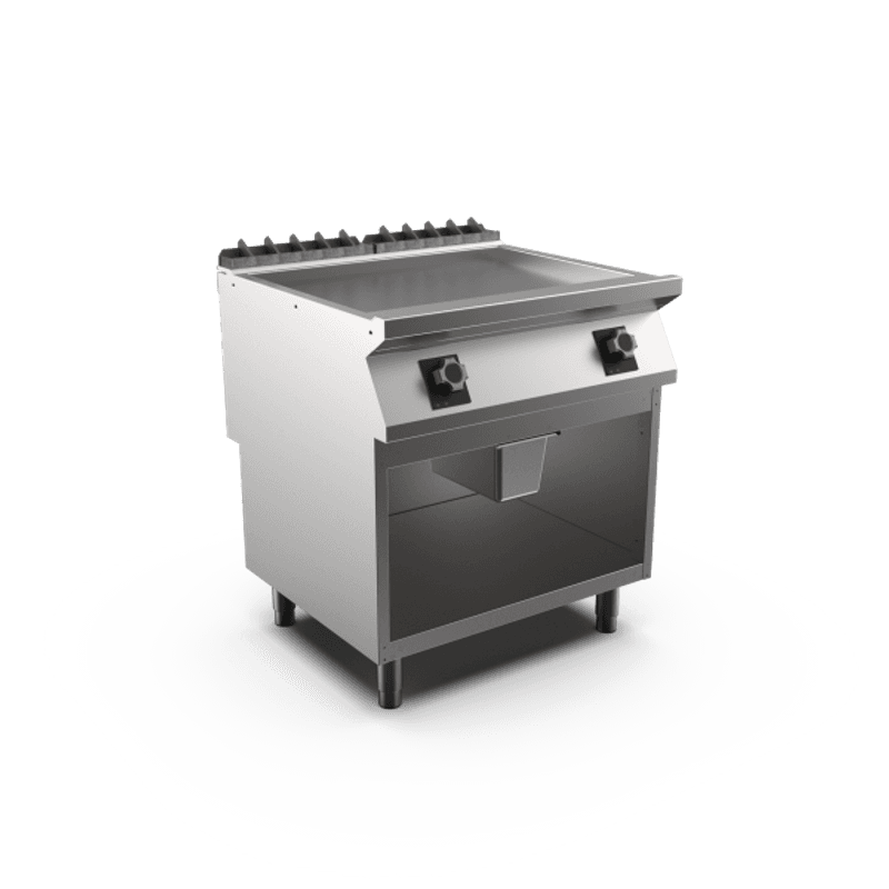 Mareno FT78ELG# Flatgrill med glatt stålplate på åpent understell